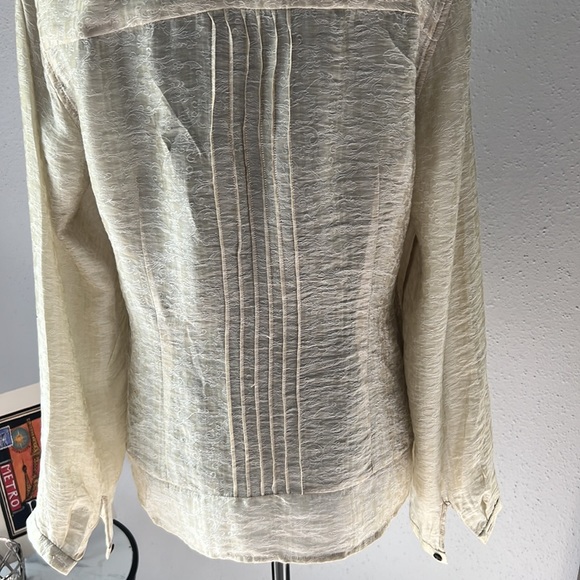 Cold water Creek woman’s Blouse small Color Cream - Picture 5 of 10